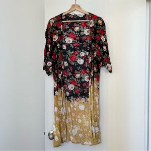 Floral Kimono Style Sweater